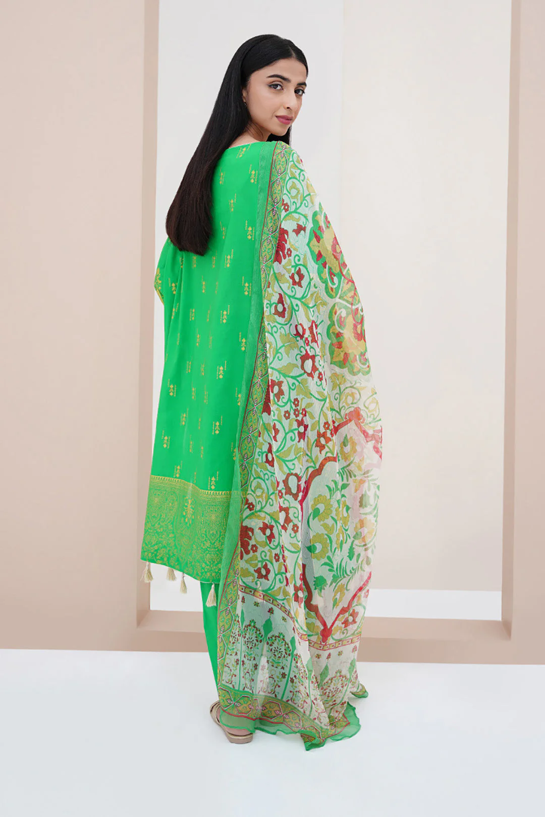 Embroidered Shirt Shalwar Dupatta - 0349 - Image 5