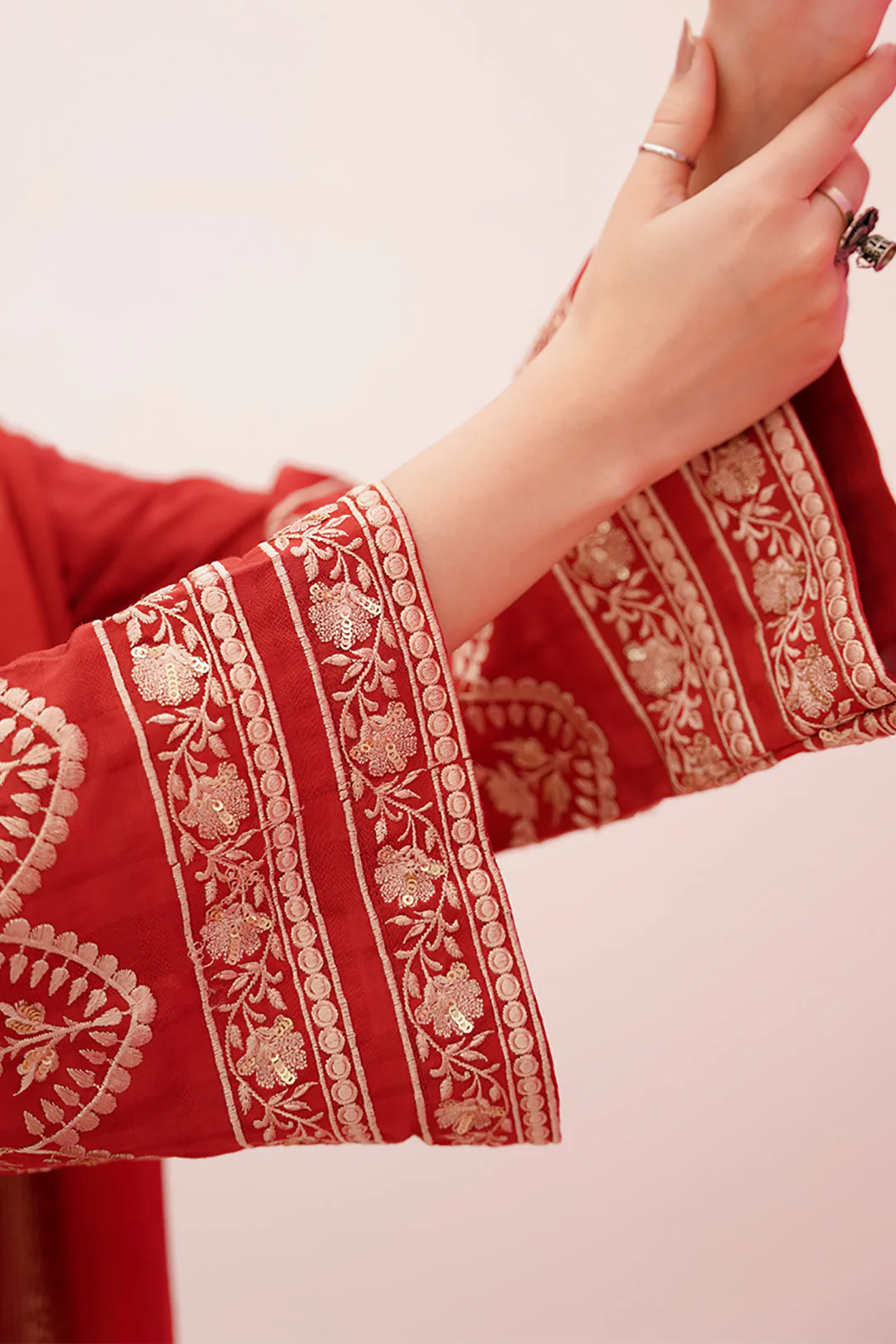 Embroidered Shirt Shalwar Dupatta - 0350 - Image 5
