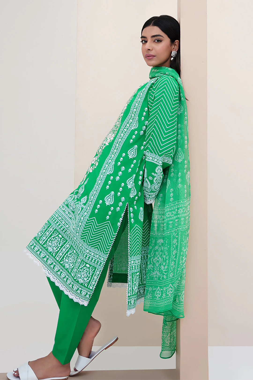 Embroidered Shirt Shalwar Dupatta - 0350 - Image 3