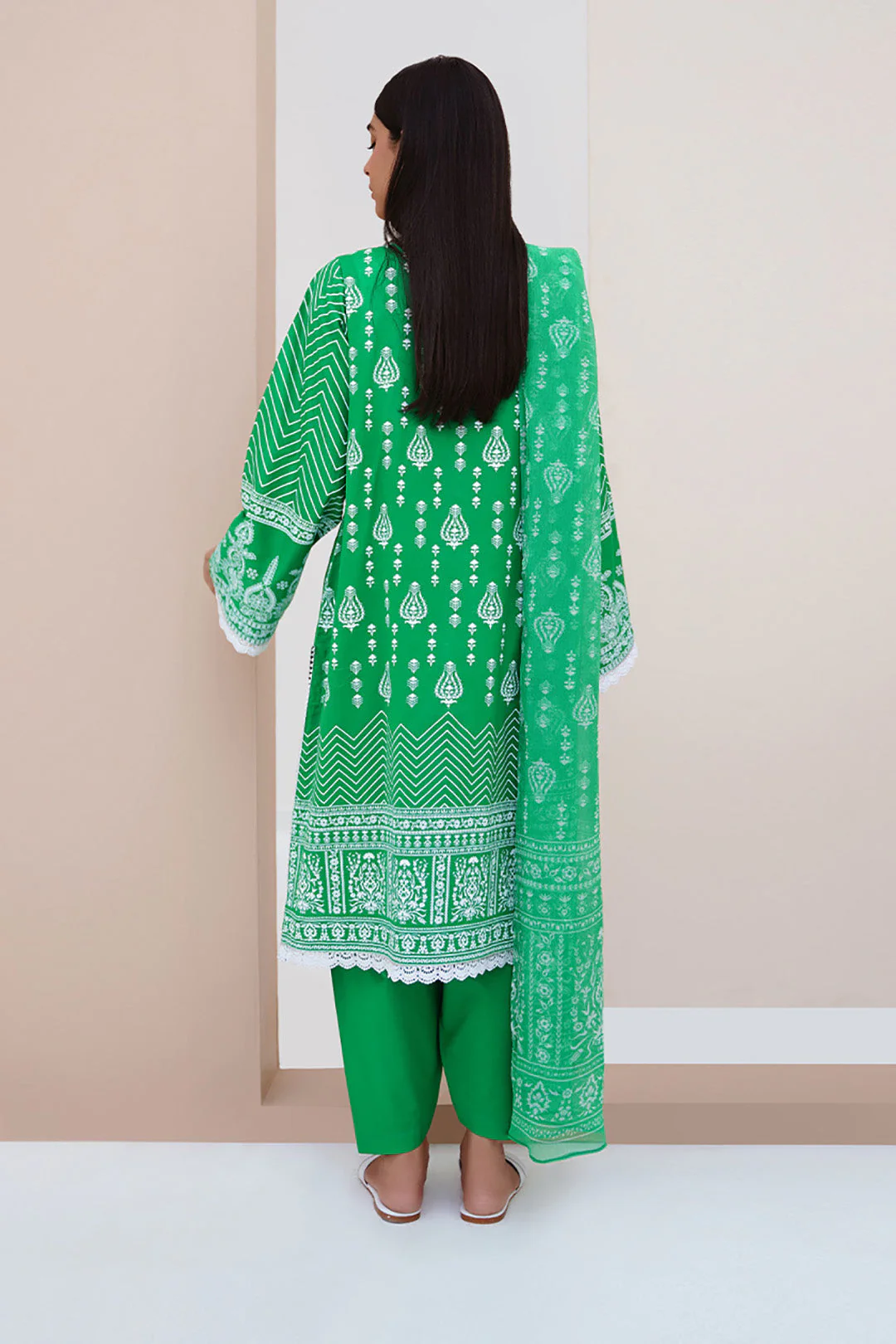 Embroidered Shirt Shalwar Dupatta - 0350 - Image 5