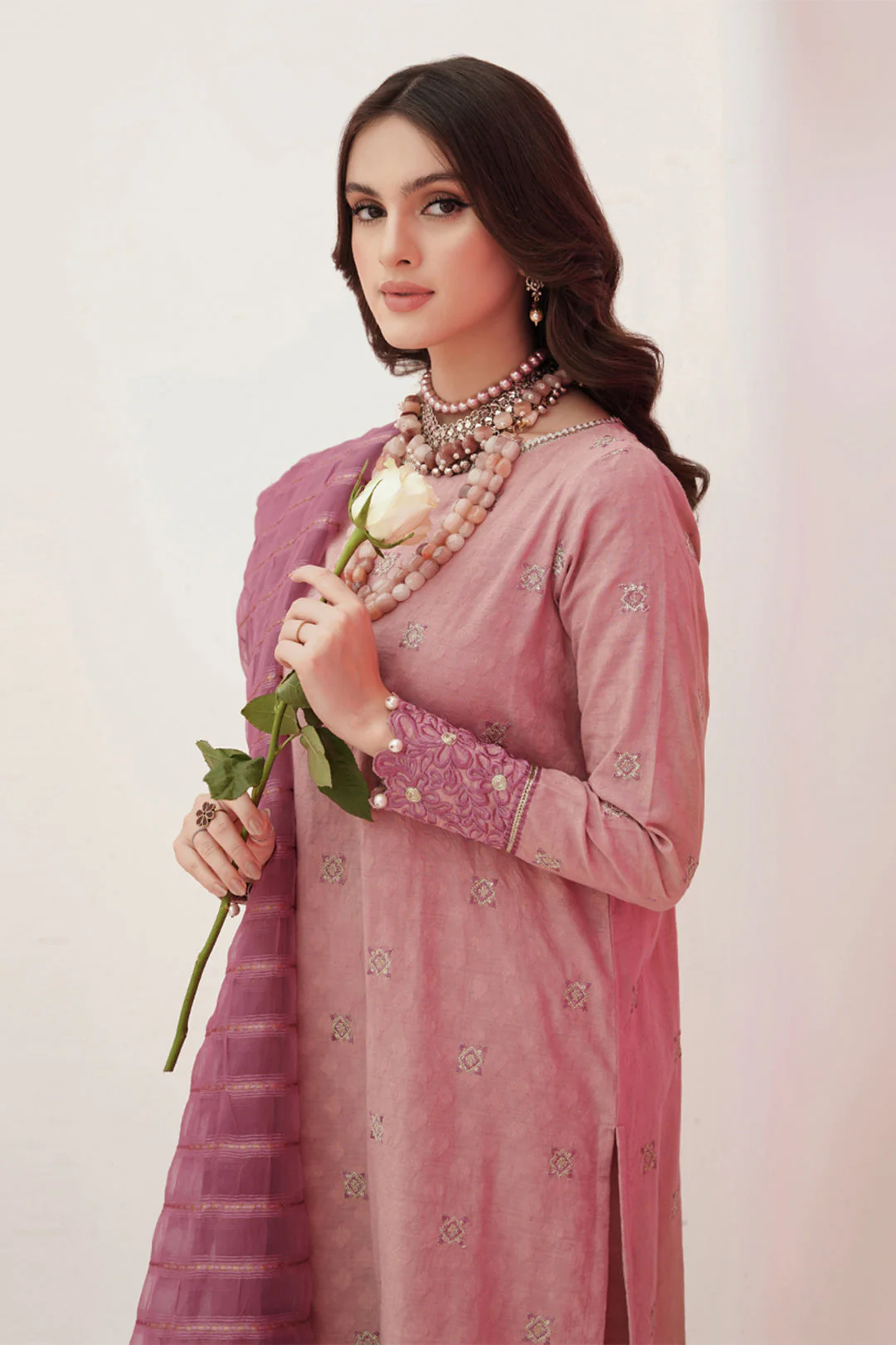 Embroidered Shirt Shalwar Dupatta - 0352
