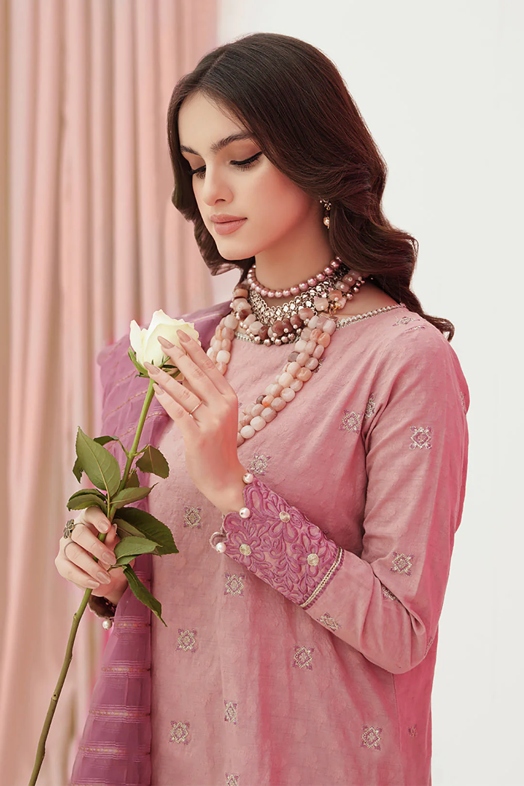Embroidered Shirt Shalwar Dupatta - 0352 - Image 6