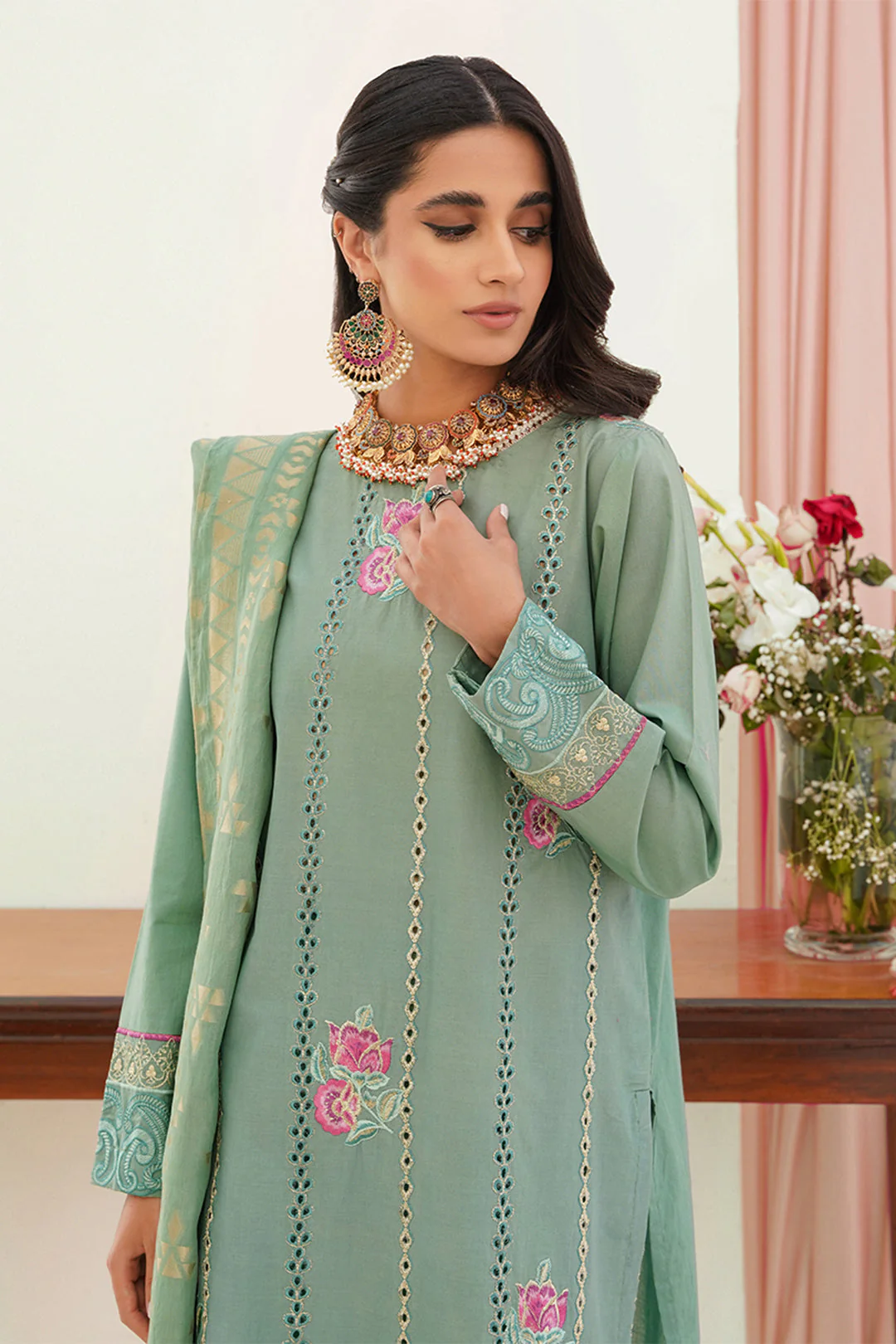 Embroidered Shirt Shalwar Dupatta - 0353