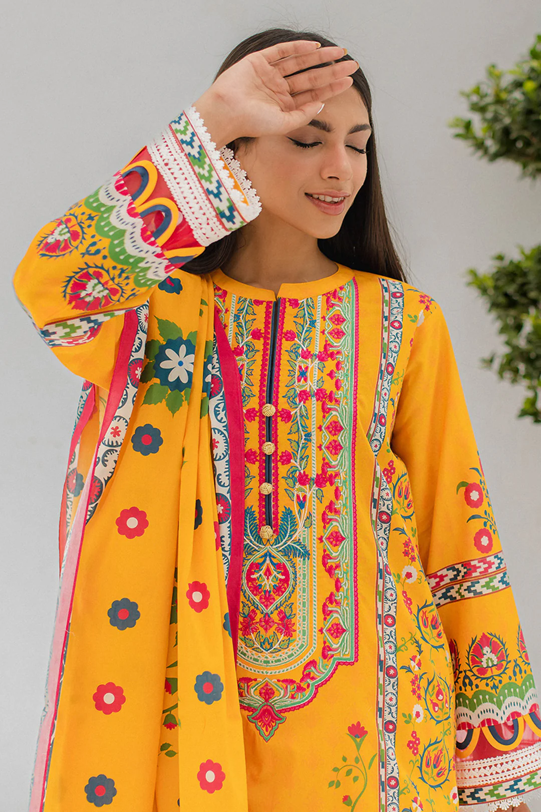 Embroidered Shirt Shalwar Dupatta - 0361 - Image 2