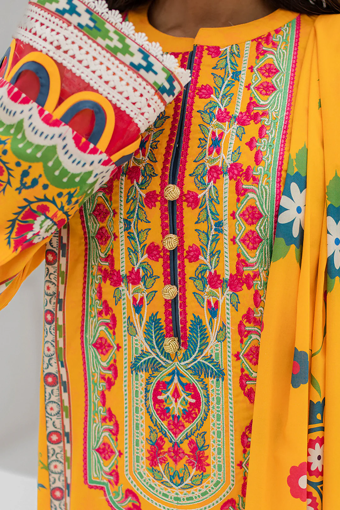 Embroidered Shirt Shalwar Dupatta - 0361 - Image 4