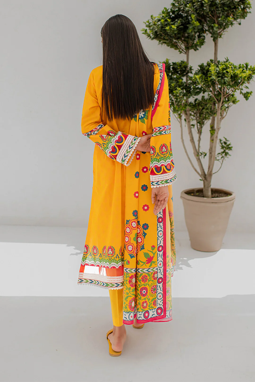 Embroidered Shirt Shalwar Dupatta - 0361 - Image 5
