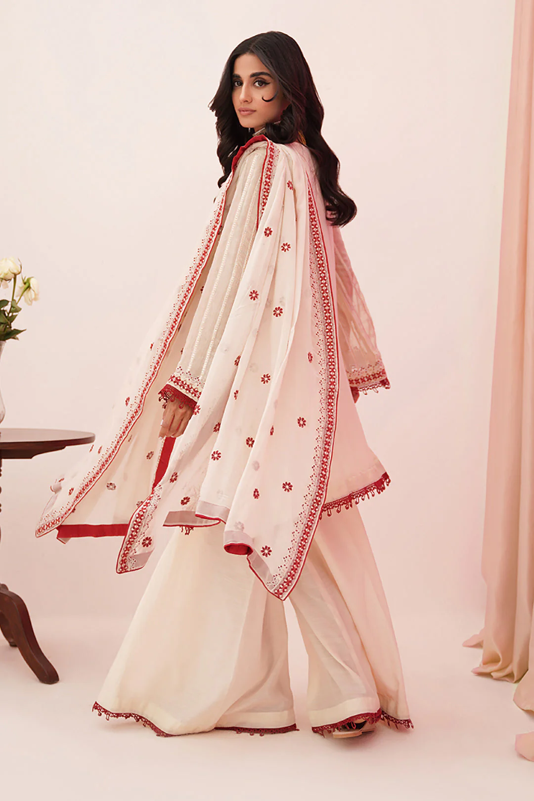 Embroidered Shirt Shalwar Dupatta - 0363 - Image 3