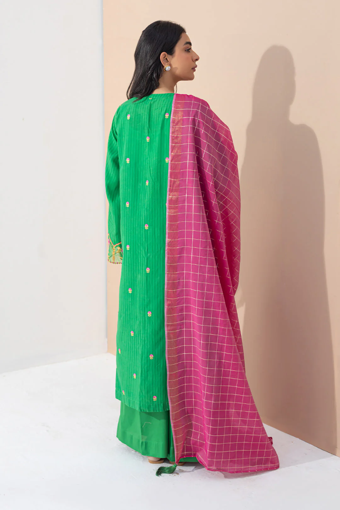 Embroidered Shirt Shalwar Dupatta - 0363 - Image 5