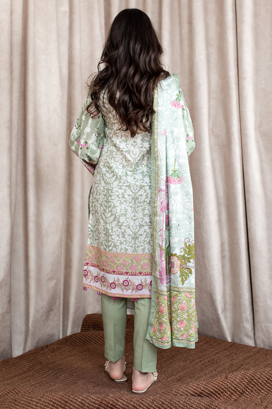 Embroidered Shirt Shalwar Dupatta - 0364 - Image 6
