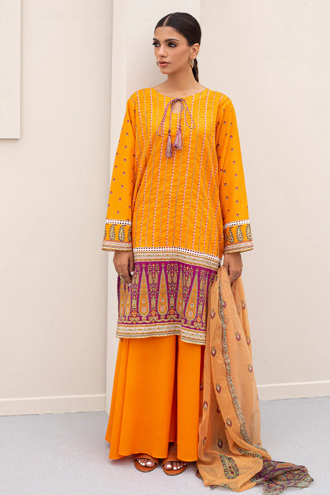 Embroidered Shirt Shalwar Dupatta - 0420