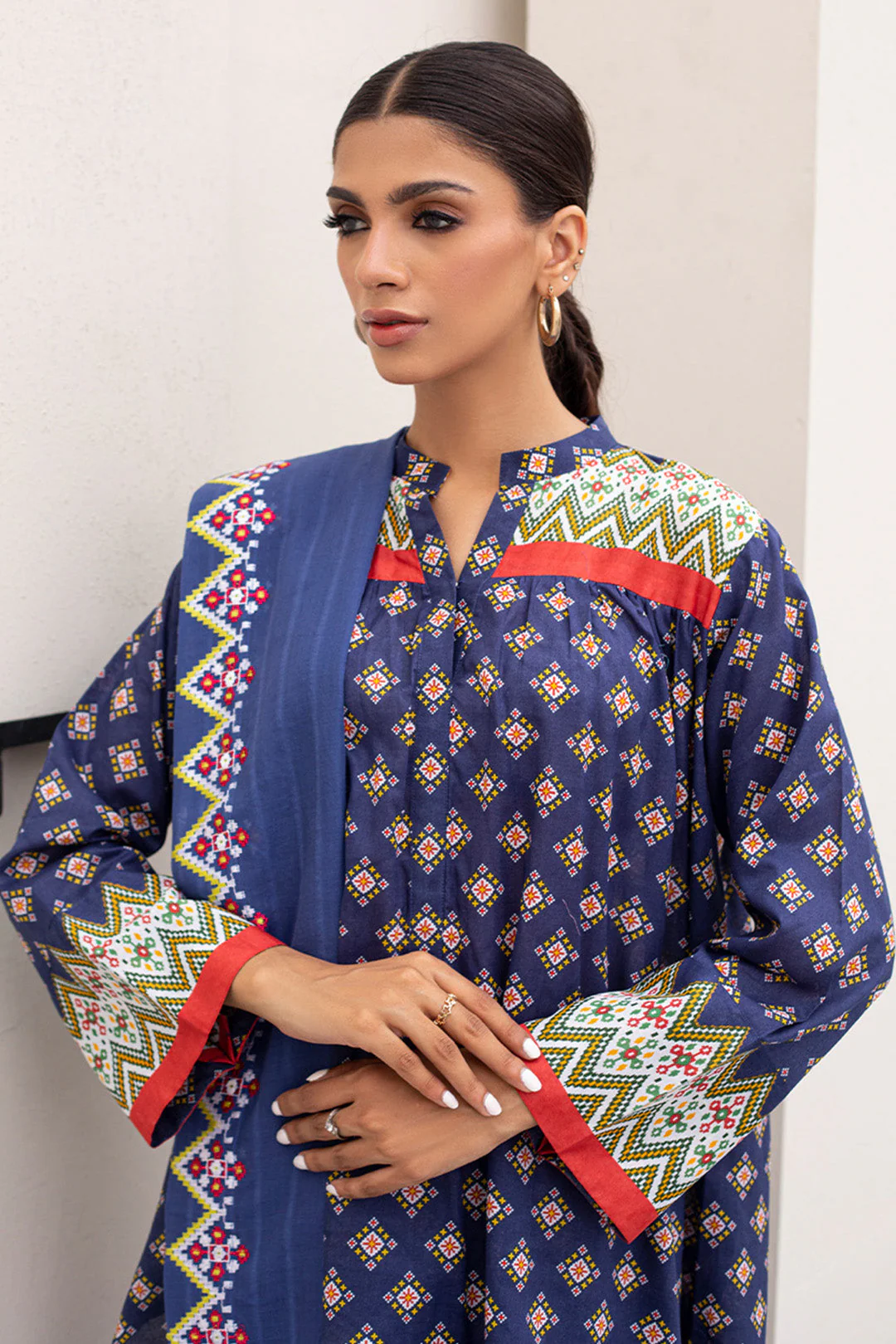 Embroidered Shirt Shalwar Dupatta - 0428 - Image 2