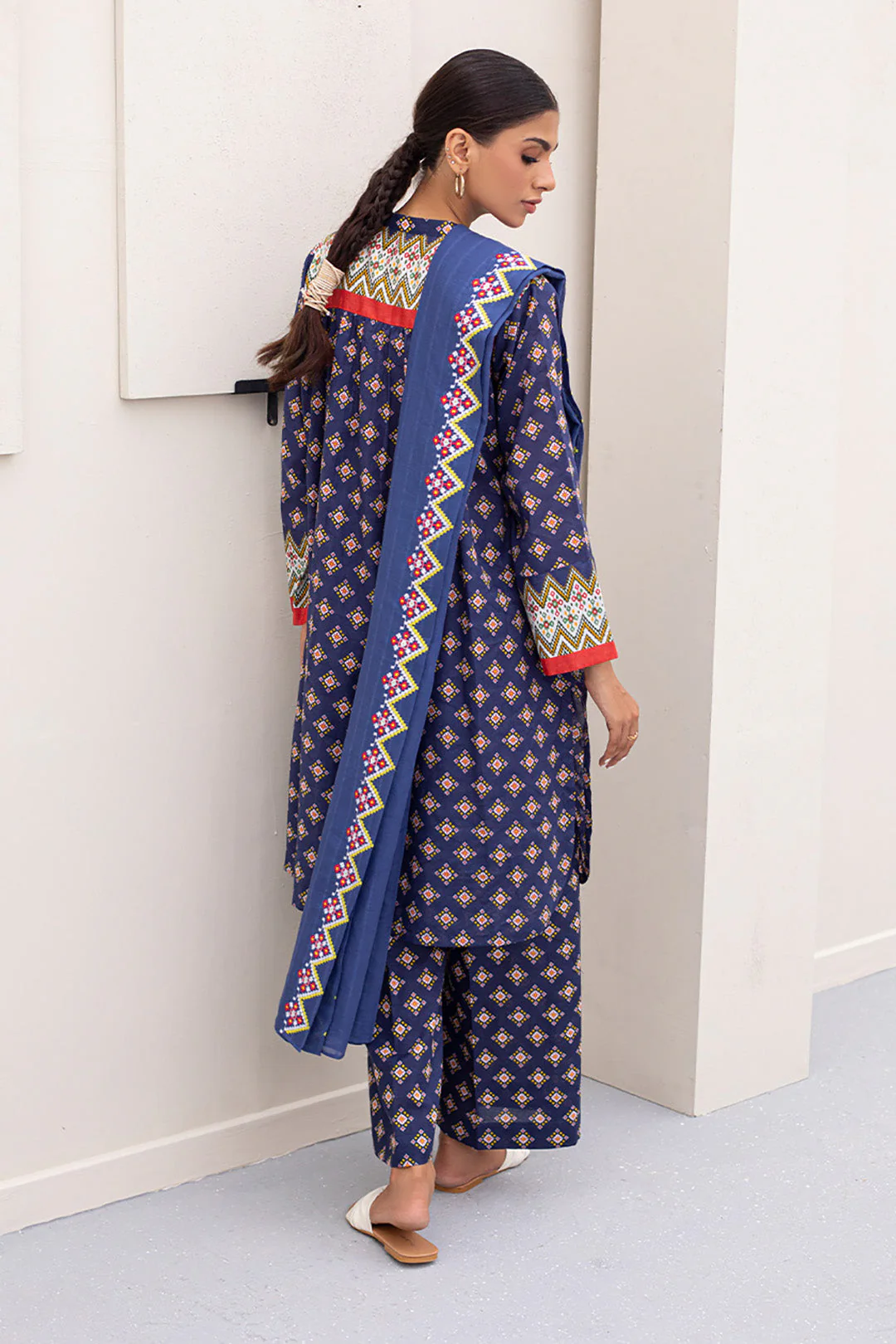 Embroidered Shirt Shalwar Dupatta - 0428 - Image 5
