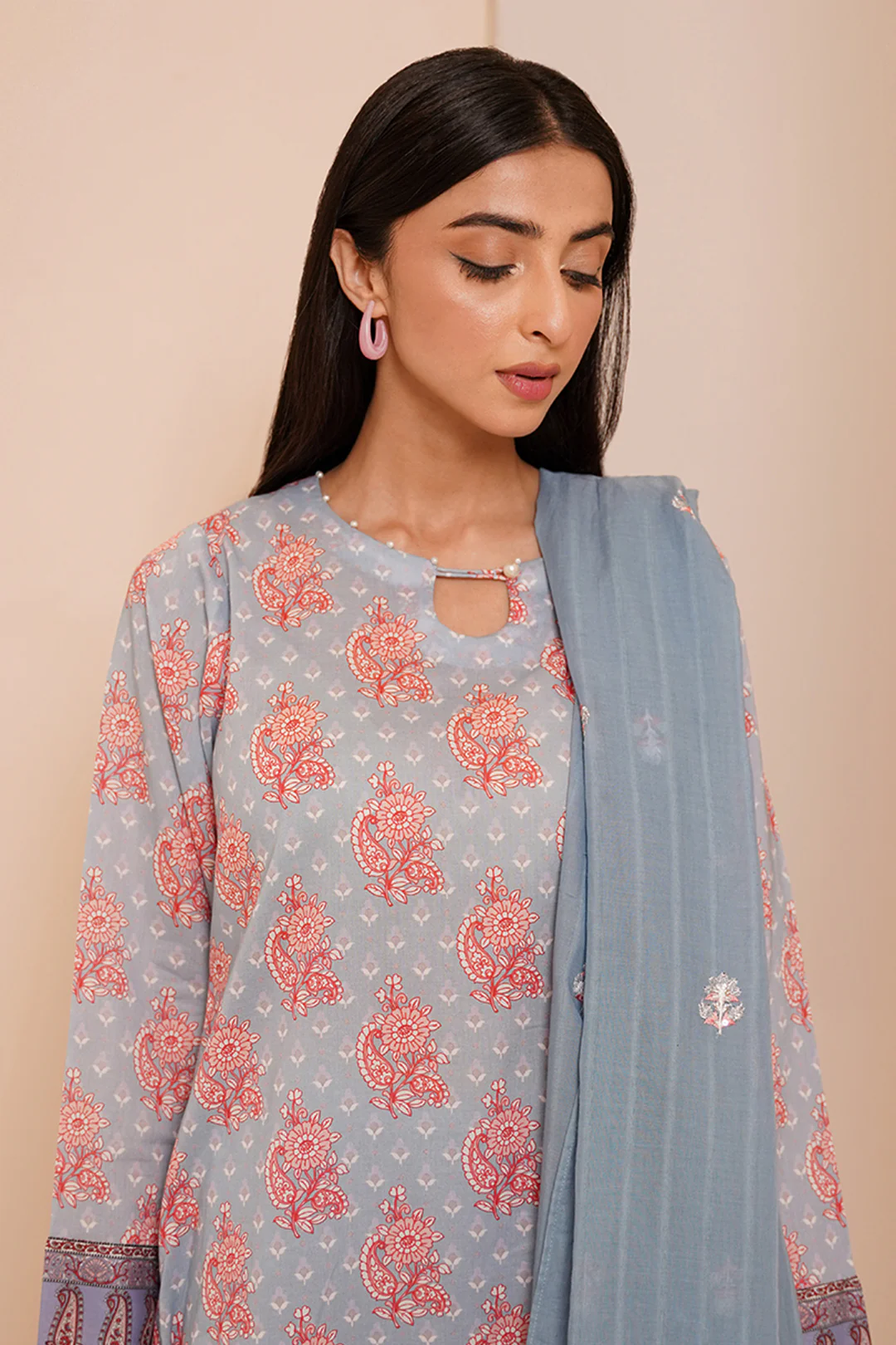 Embroidered Shirt Shalwar Dupatta - 0430 - Image 2