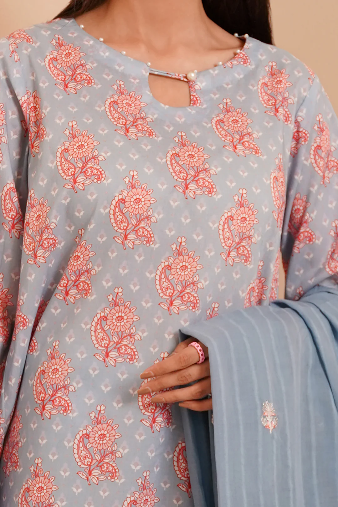 Embroidered Shirt Shalwar Dupatta - 0430 - Image 4
