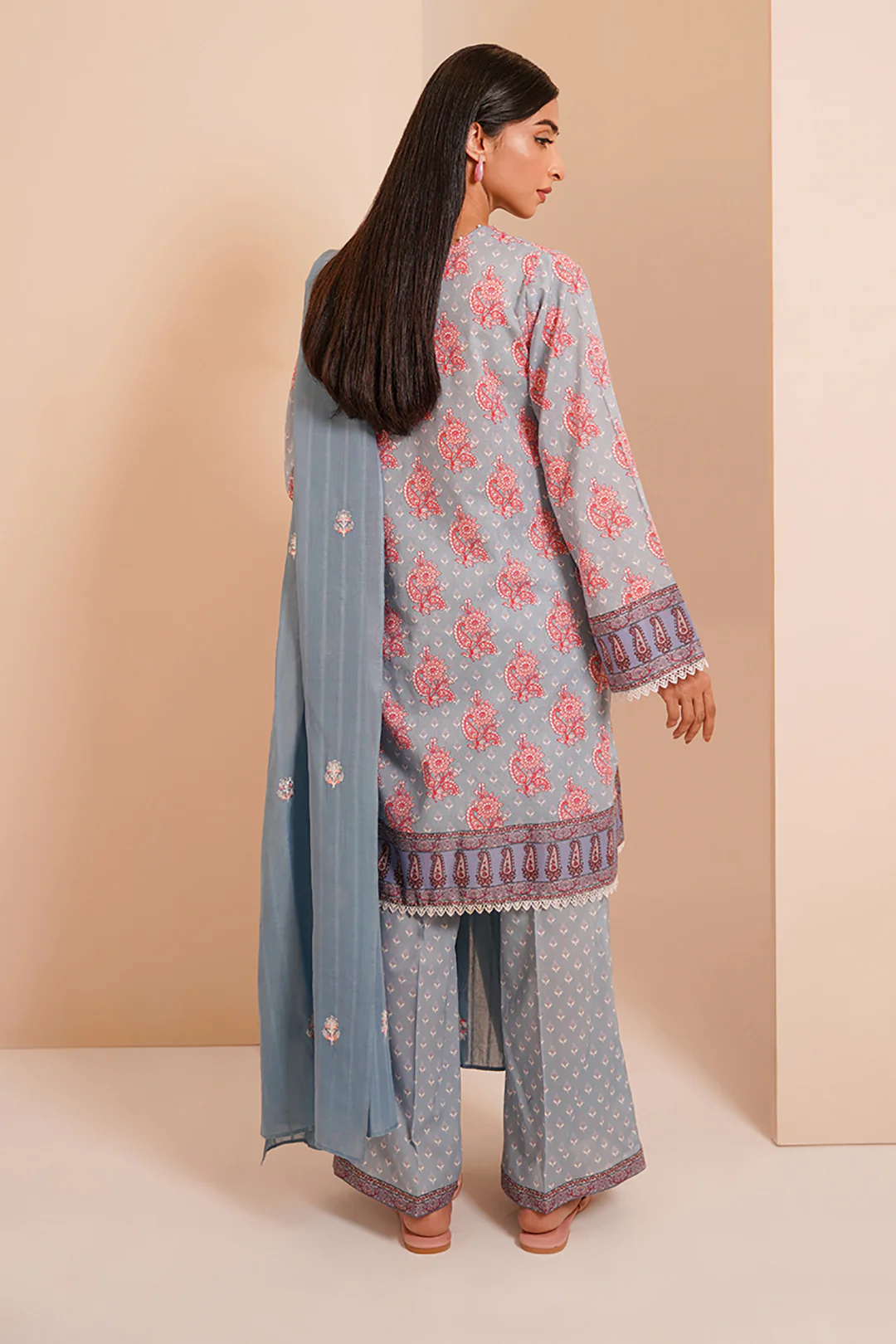 Embroidered Shirt Shalwar Dupatta - 0430 - Image 5