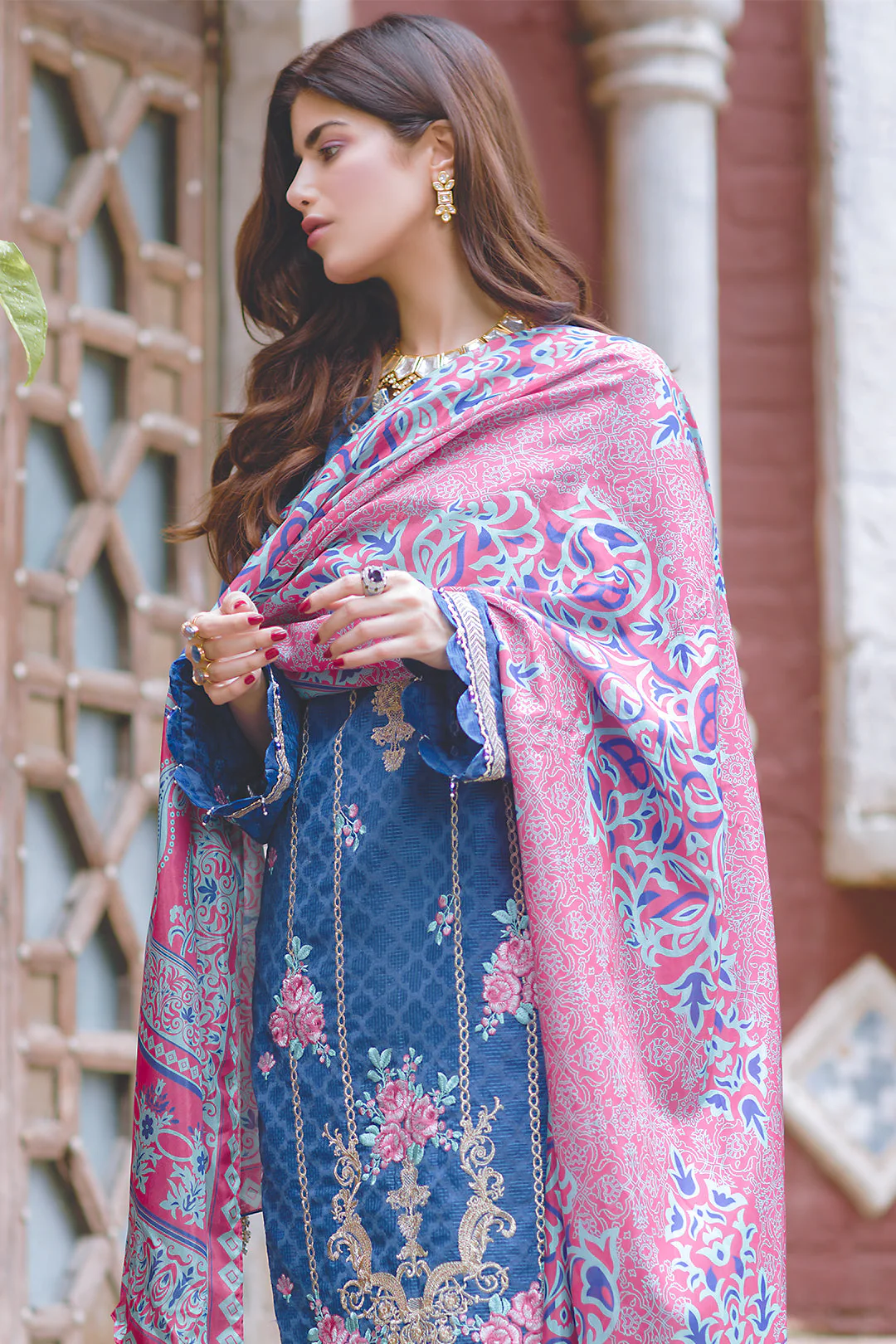Embroidered Shirt Shalwar Dupatta - 0432 - Image 2