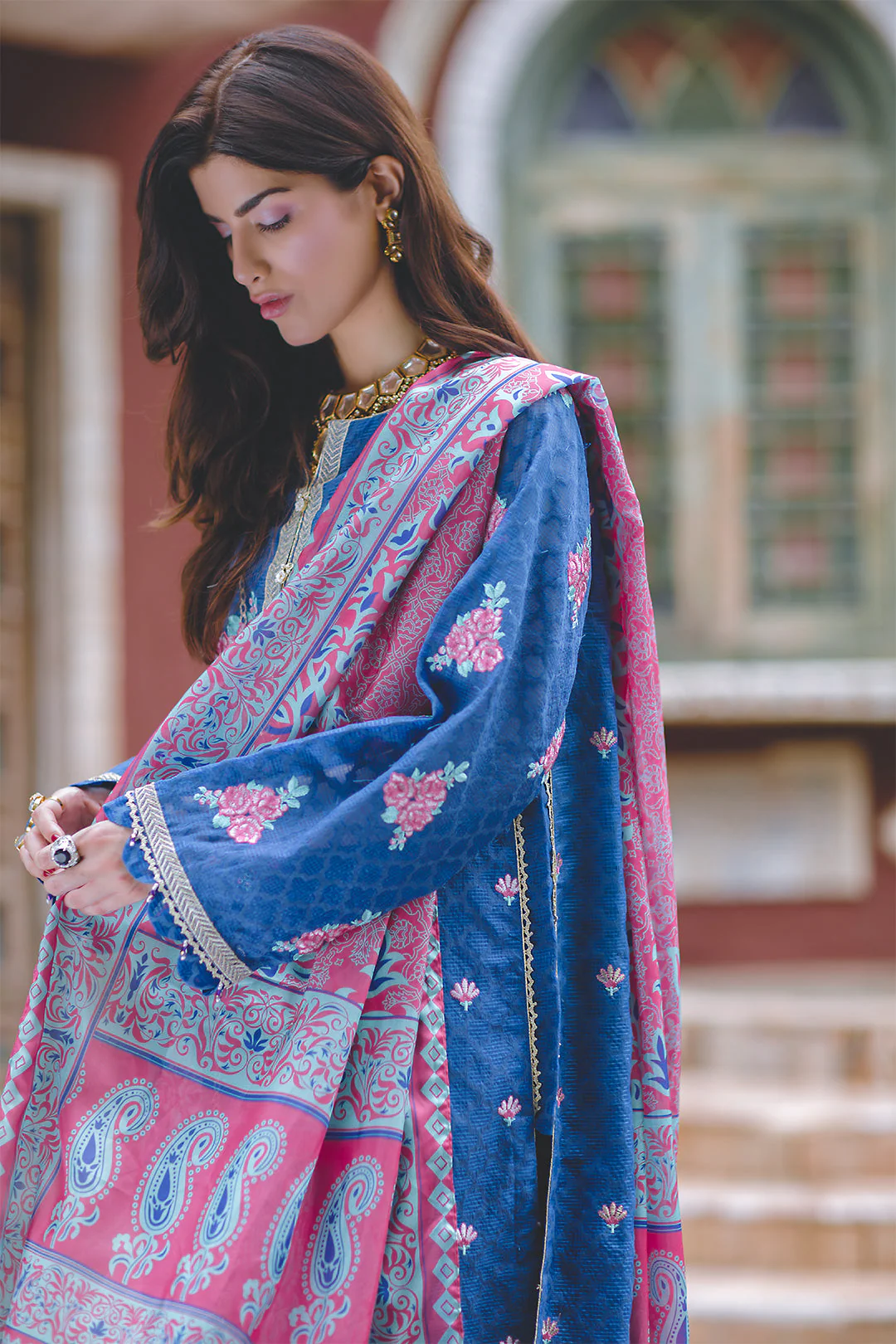 Embroidered Shirt Shalwar Dupatta - 0432 - Image 4