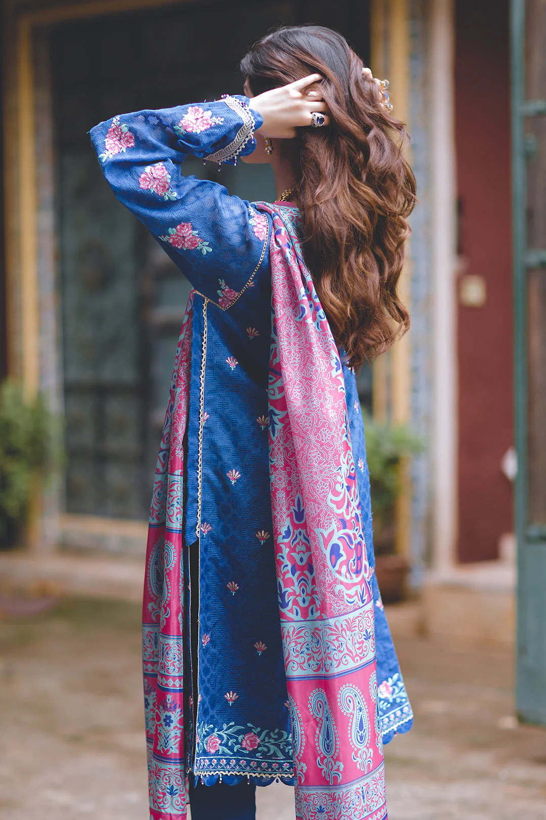 Embroidered Shirt Shalwar Dupatta - 0432 - Image 5