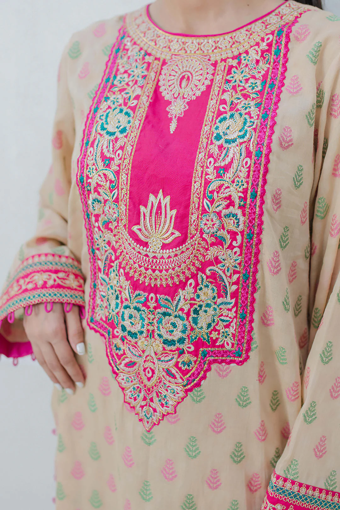 Embroidered Shirt Shalwar Dupatta - 0439 - Image 4