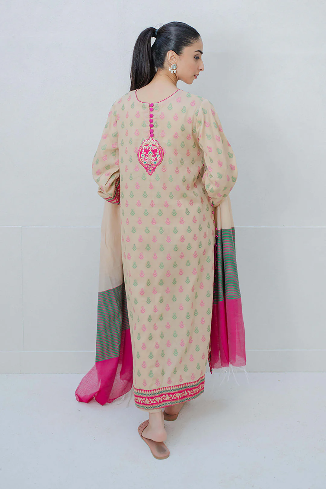 Embroidered Shirt Shalwar Dupatta - 0439 - Image 5