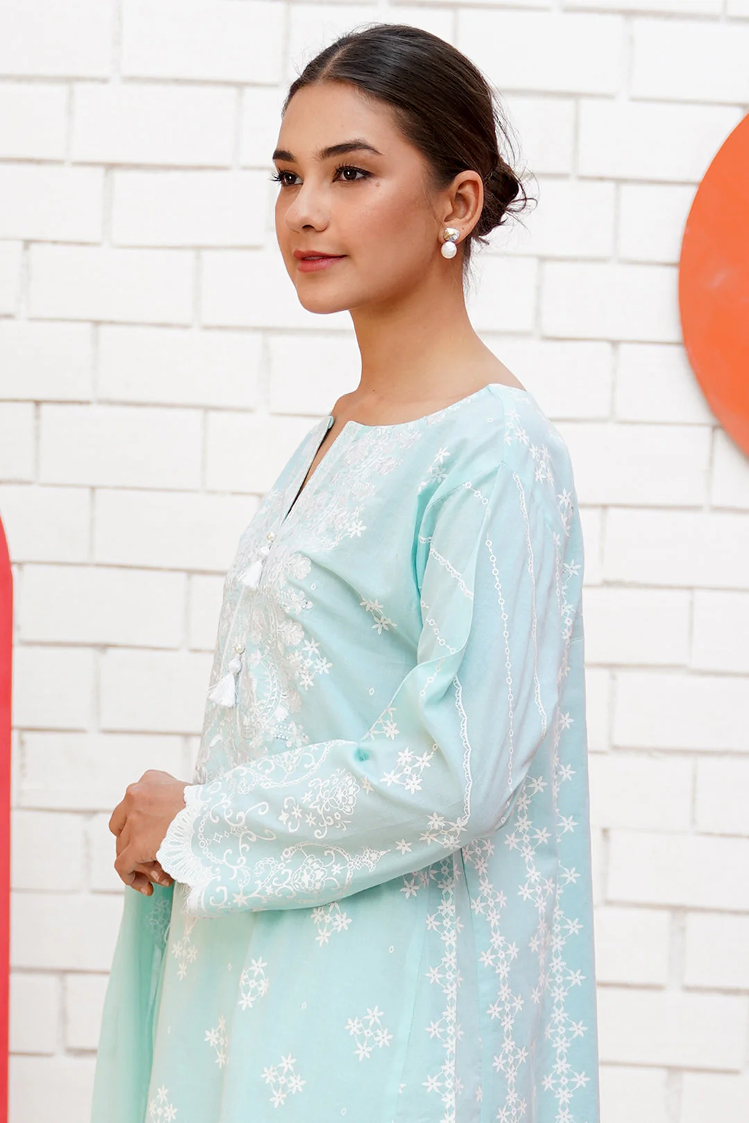 Embroidered Shirt Shalwar Dupatta - 0464 - Image 2