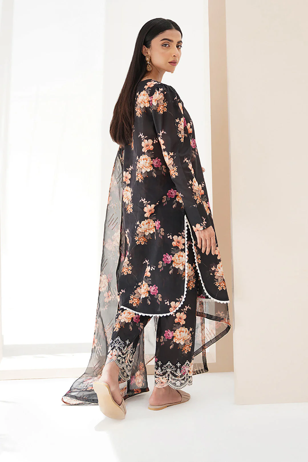 Embroidered Shirt Shalwar Dupatta - 0501 - Image 4