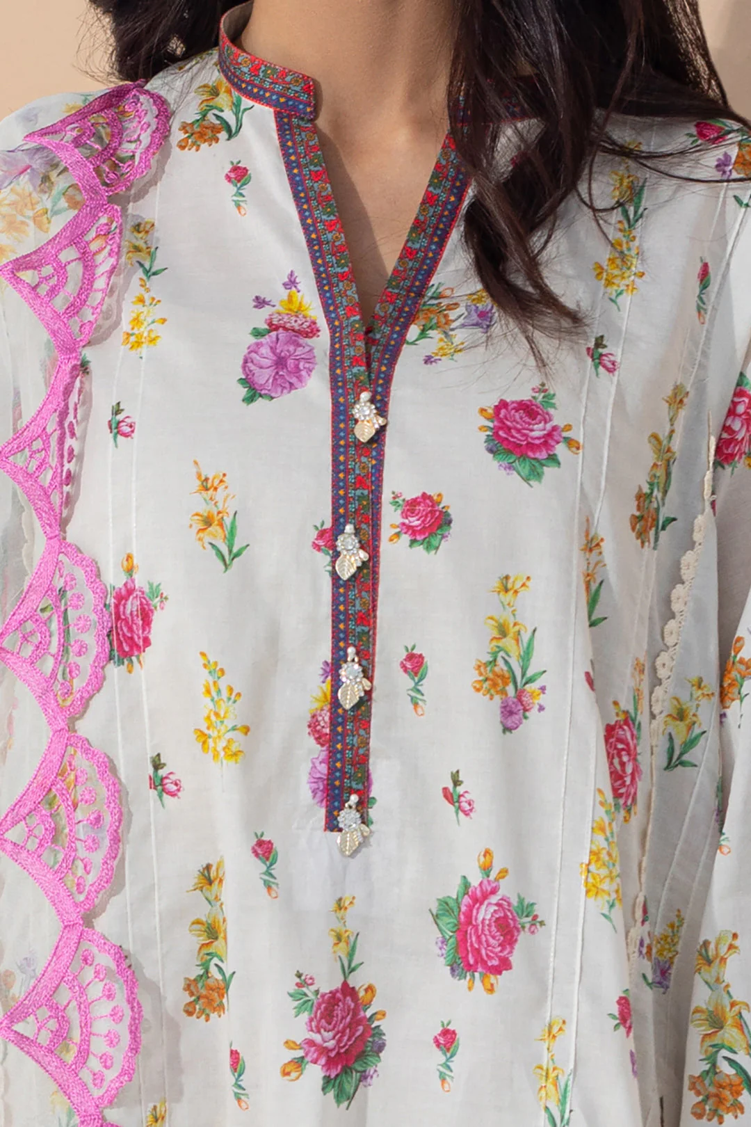 Embroidered Shirt Shalwar Dupatta - 0502 - Image 4