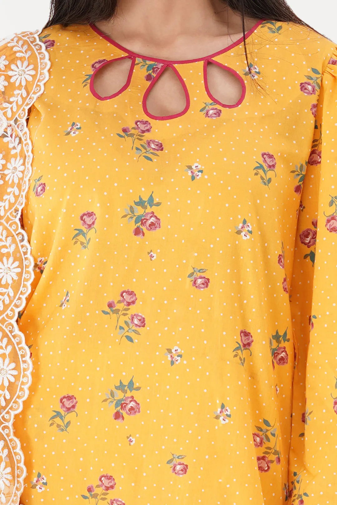 Embroidered Shirt Shalwar Dupatta - 0503 - Image 4