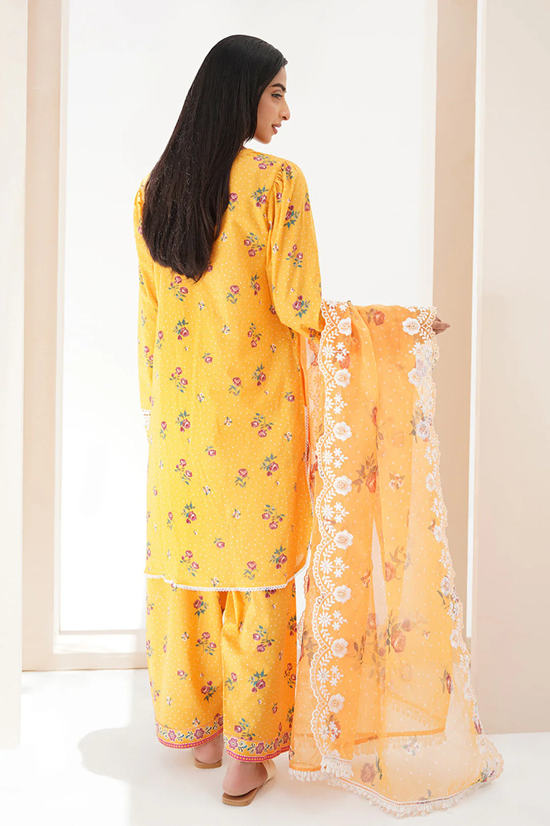 Embroidered Shirt Shalwar Dupatta - 0503 - Image 5