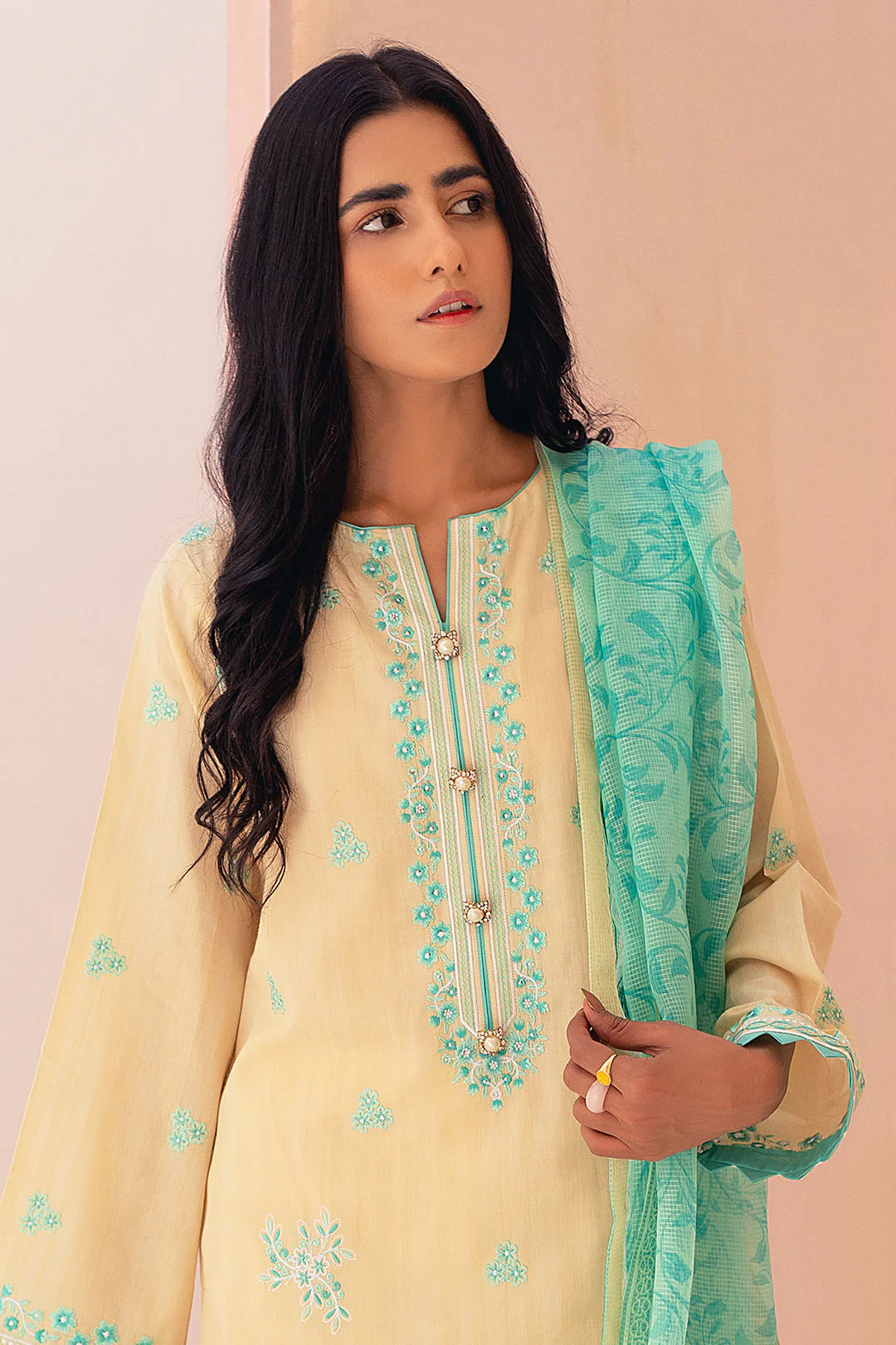 Embroidered Shirt Shalwar Dupatta - 0560