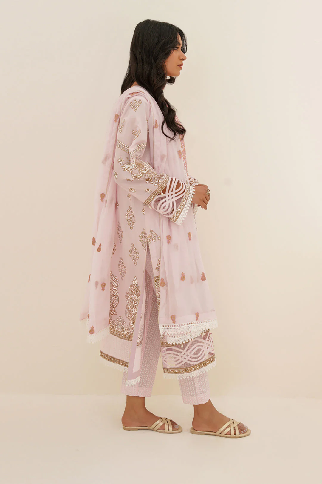 Embroidered Shirt Shalwar Dupatta - 0567 - Image 3