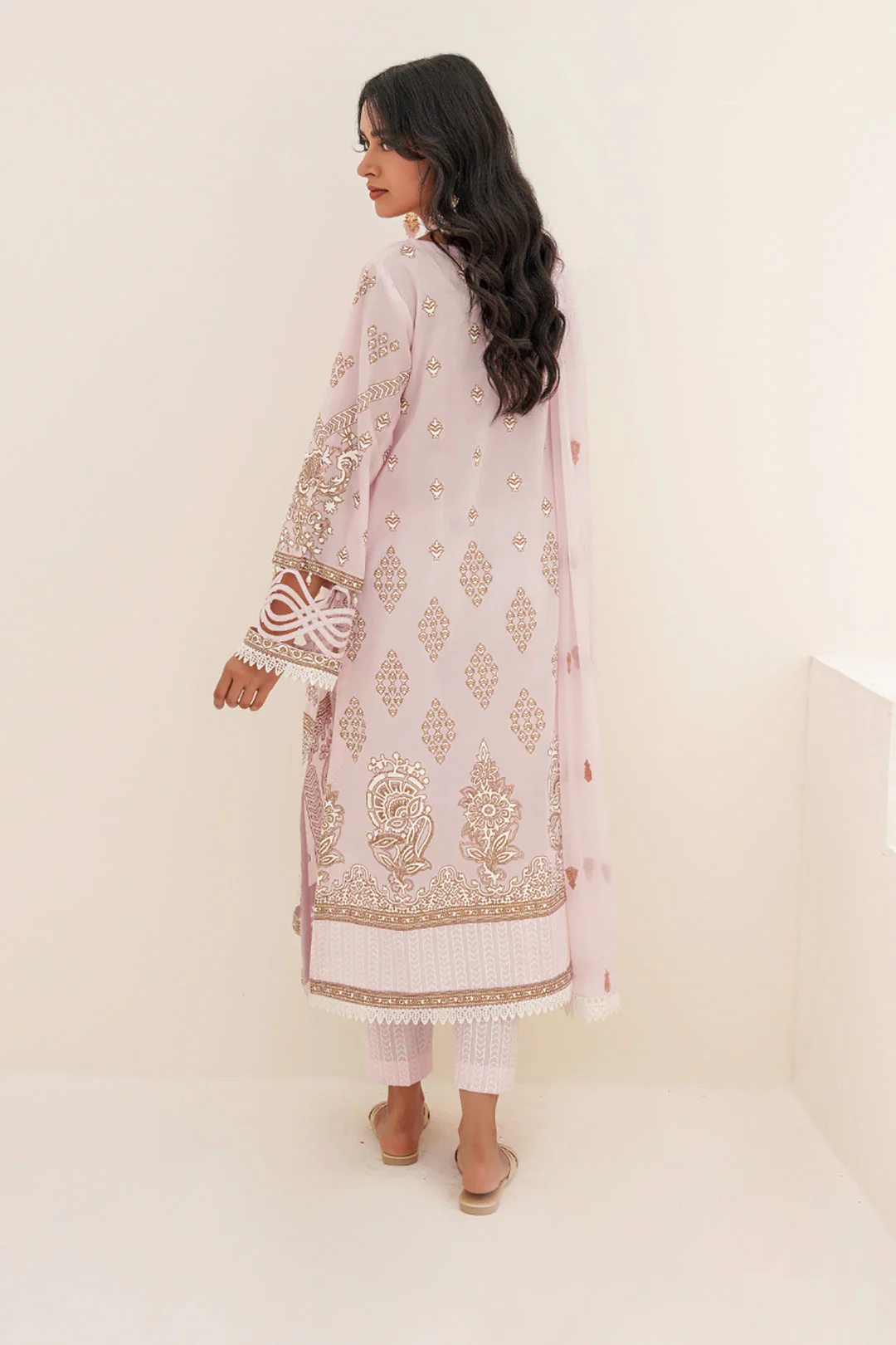 Embroidered Shirt Shalwar Dupatta - 0567 - Image 5
