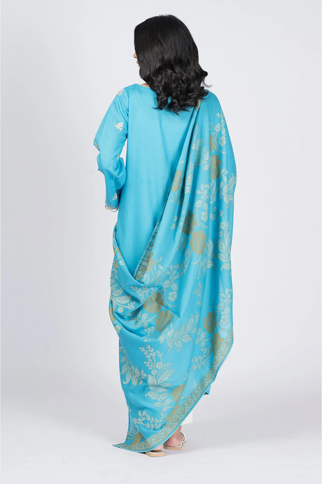 Embroidered Shirt Shalwar Dupatta - 0609 - Image 4