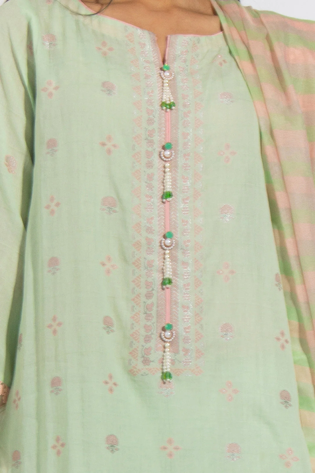 Embroidered Shirt Shalwar Dupatta - 0613 - Image 4