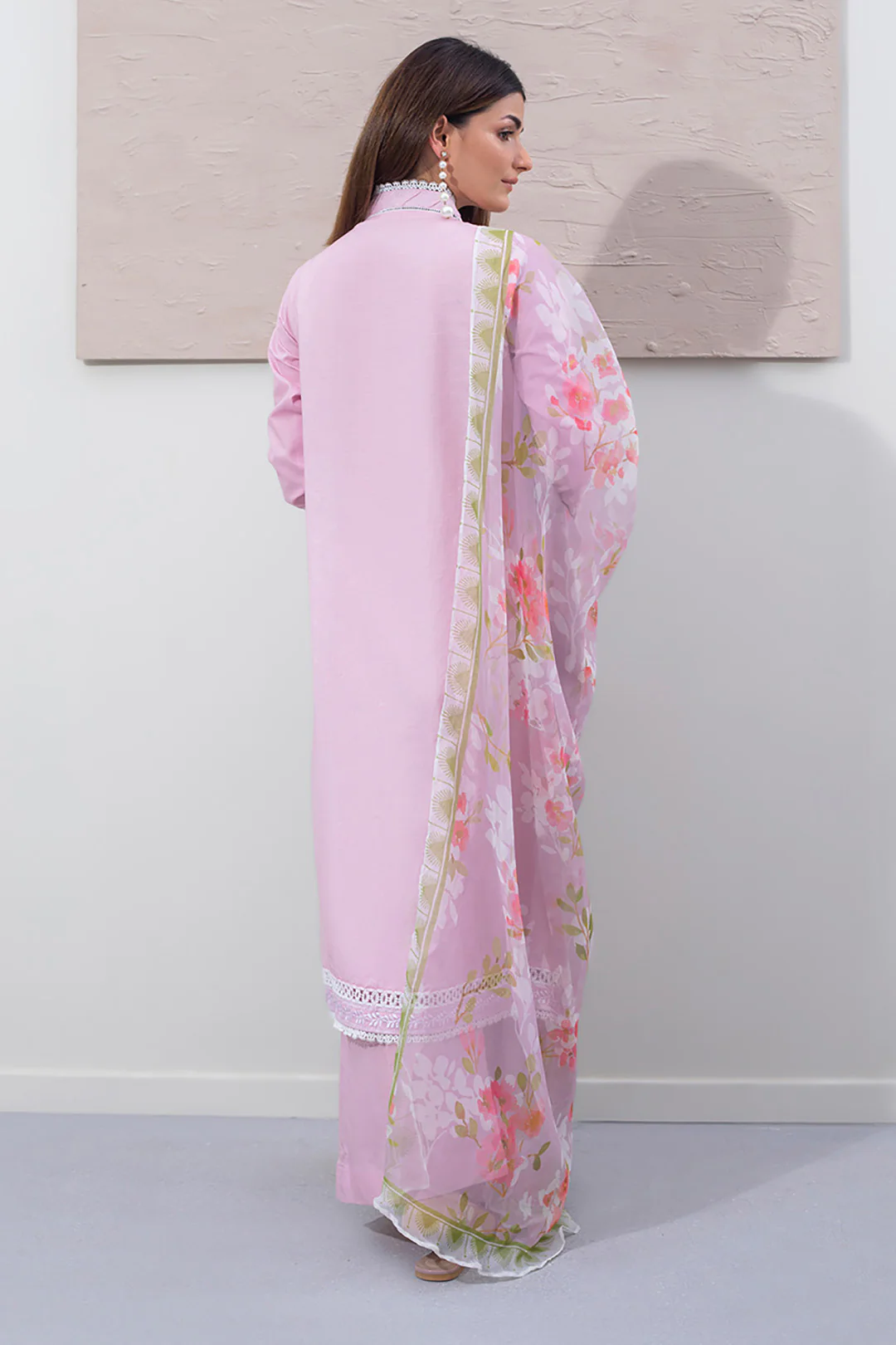 Embroidered Shirt Shalwar Dupatta - 0644 - Image 5
