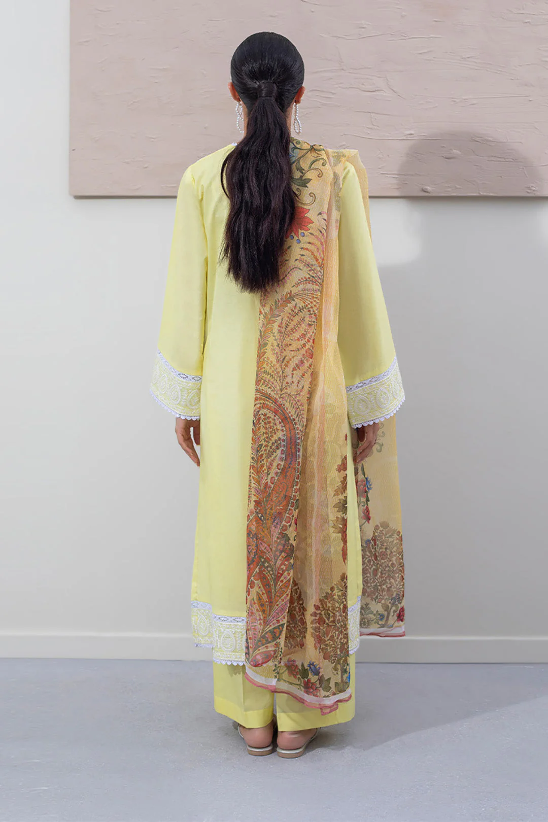Embroidered Shirt Shalwar Dupatta - 0647 - Image 5