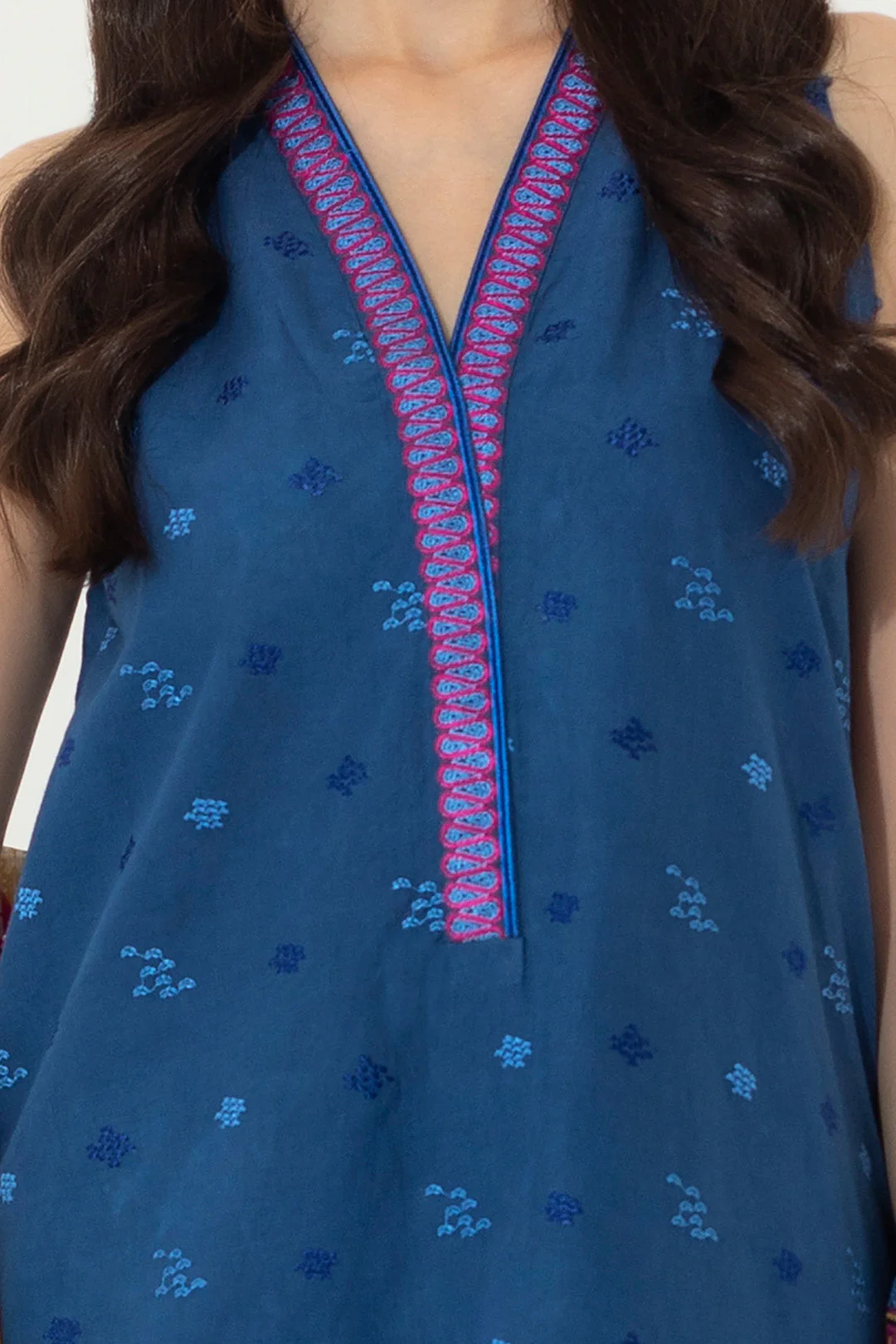 Embroidered Shirt Shalwar Dupatta - 0655 - Image 4