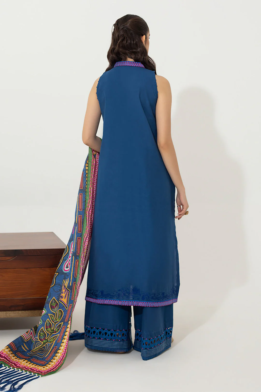 Embroidered Shirt Shalwar Dupatta - 0655 - Image 5