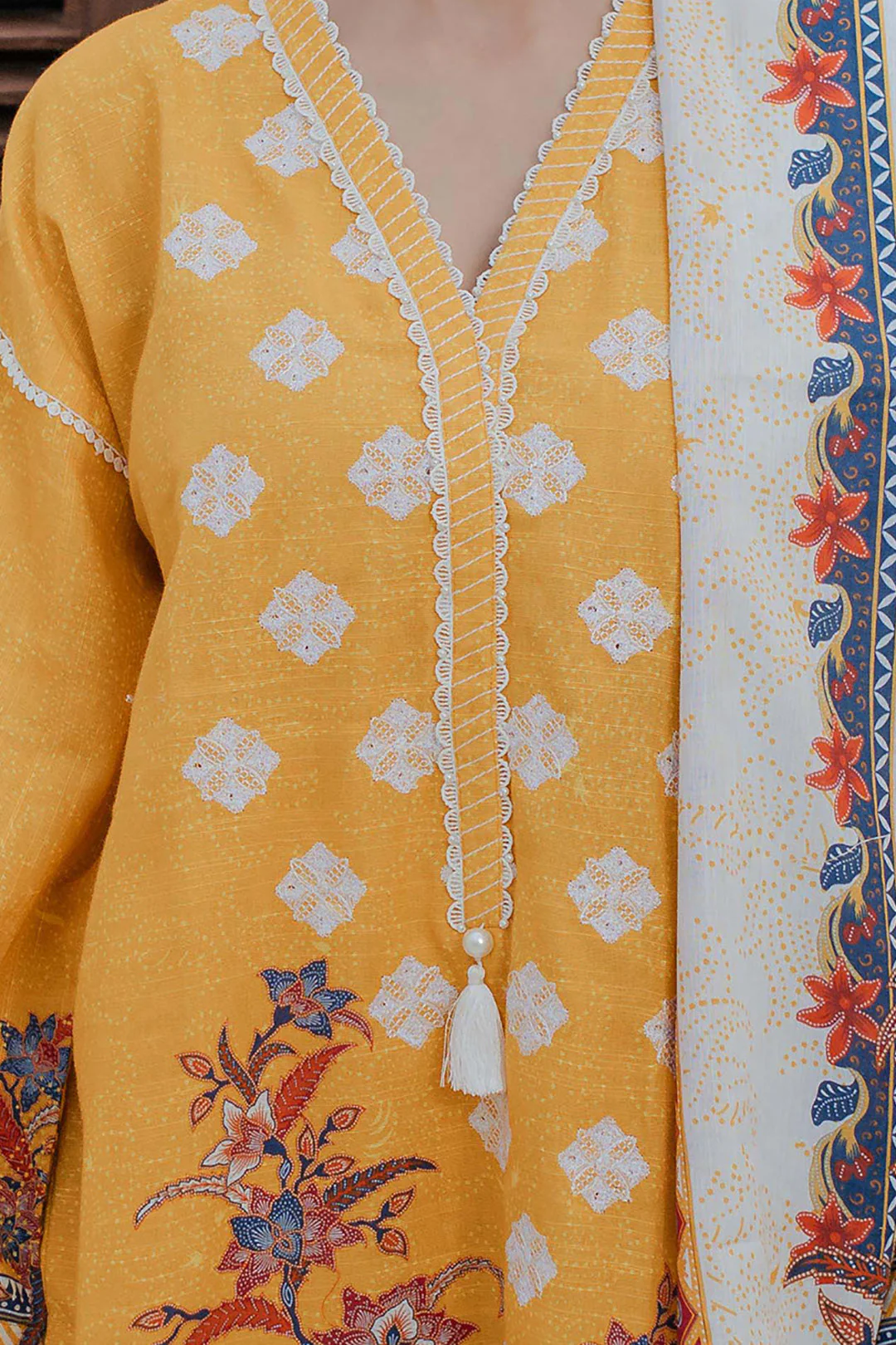 Embroidered Shirt Shalwar Dupatta - 0692 - Image 4