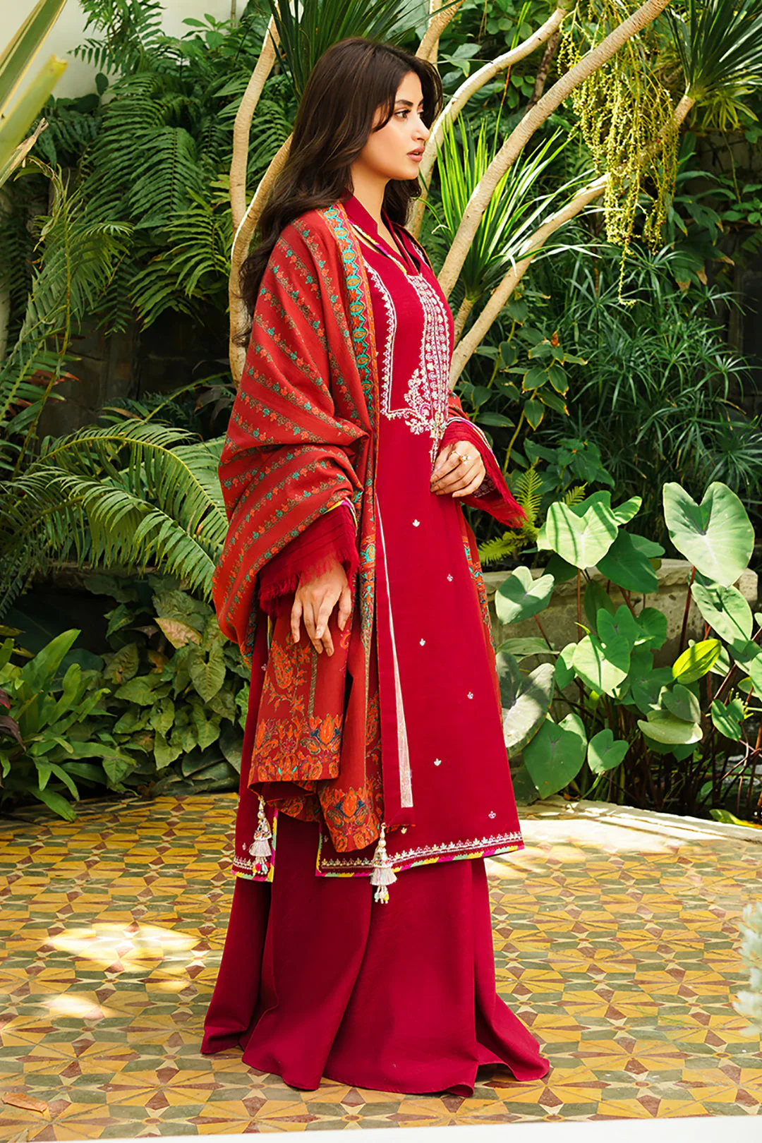 Embroidered Shirt Shalwar Dupatta - 0699 - Image 10