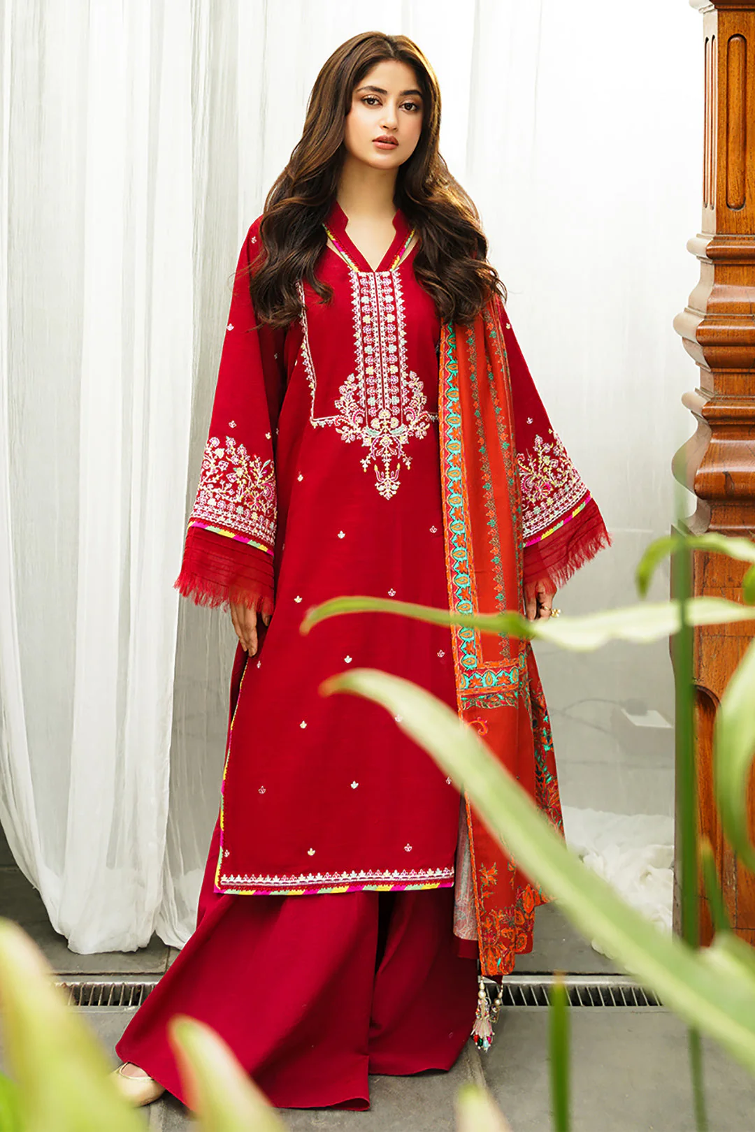 Embroidered Shirt Shalwar Dupatta - 0699 - Image 2