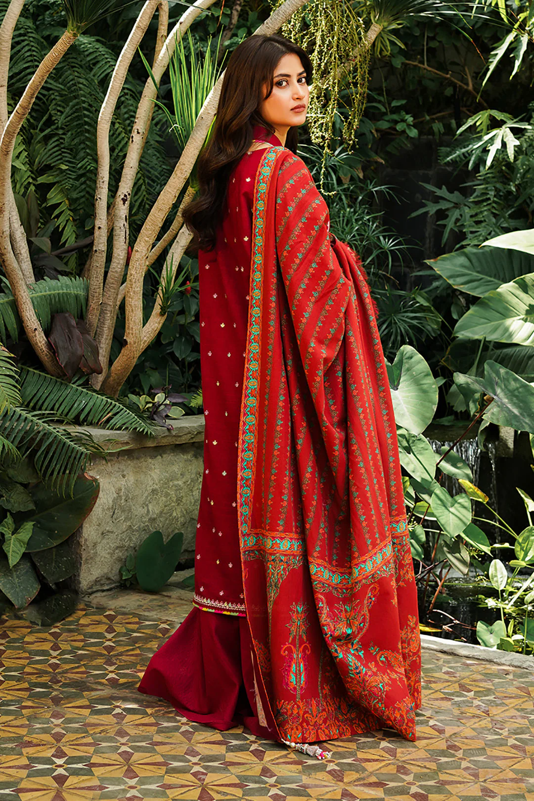 Embroidered Shirt Shalwar Dupatta - 0699 - Image 8