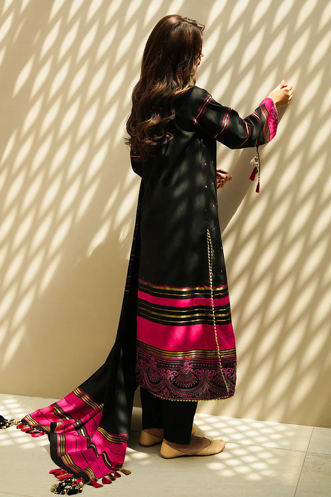 Embroidered Shirt Shalwar Dupatta - 0706 - Image 8