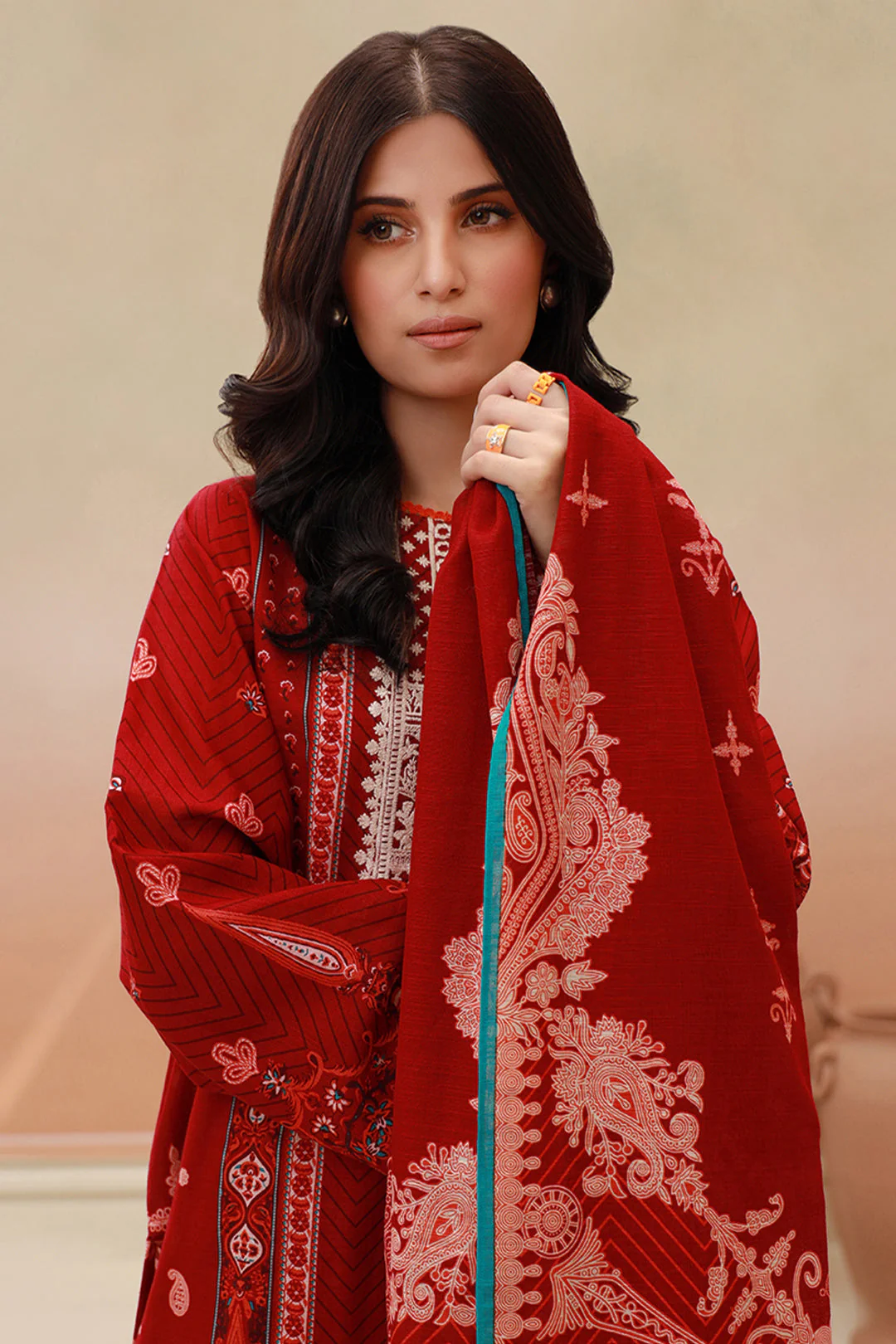 Embroidered Shirt Shalwar Dupatta - 0758 - Image 2