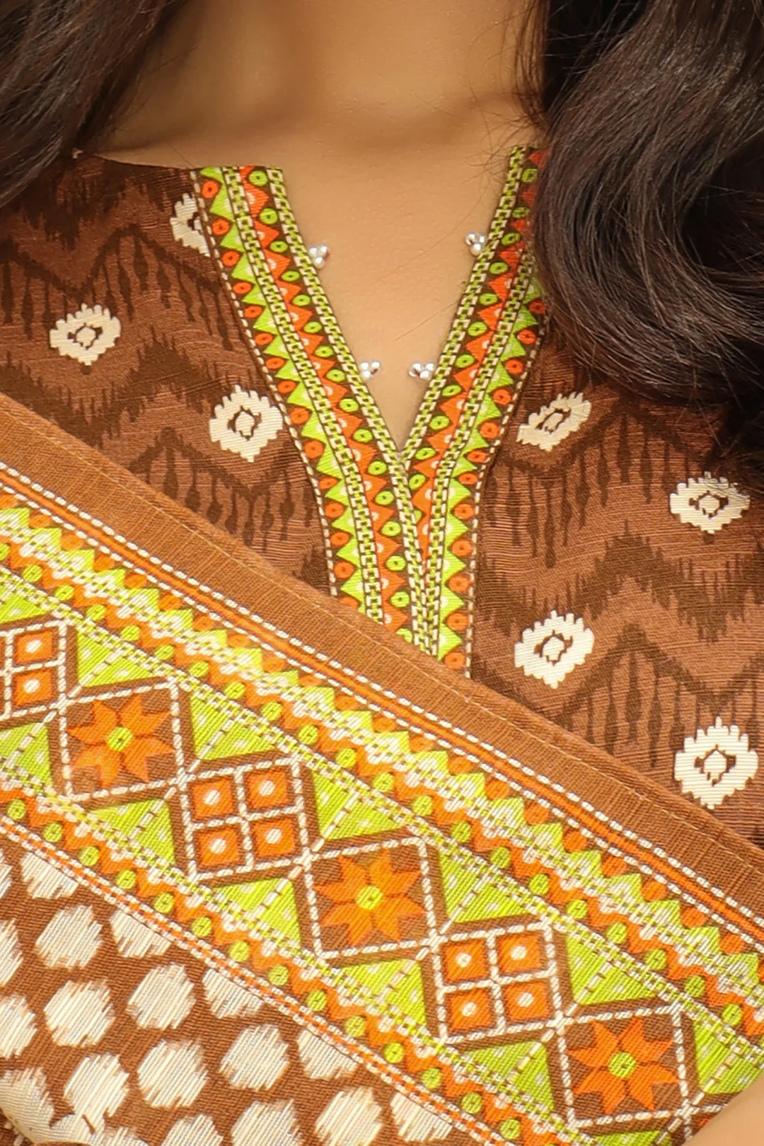 Embroidered Shirt Shalwar Dupatta - 0764 - Image 4