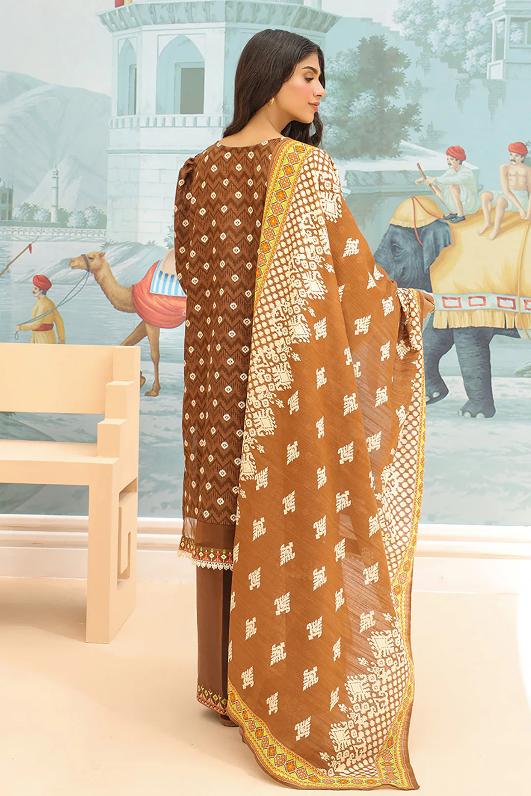 Embroidered Shirt Shalwar Dupatta - 0764 - Image 5