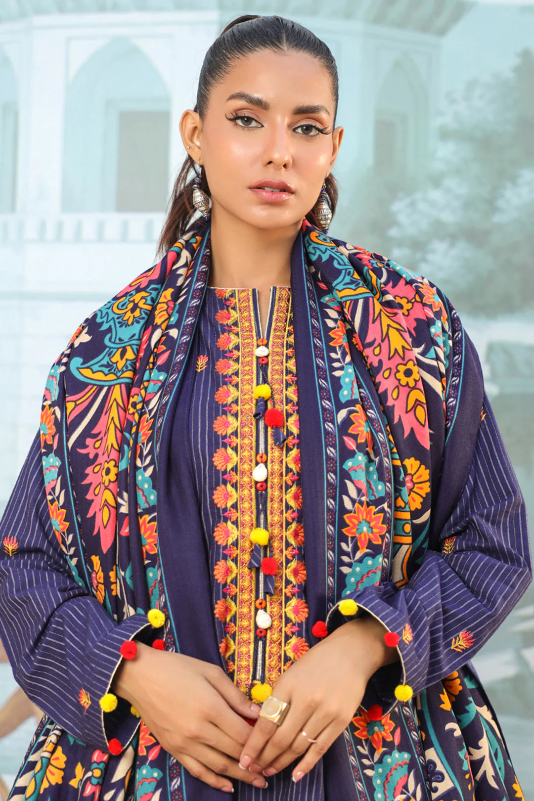 Embroidered Shirt Shalwar Dupatta - 0769 - Image 2