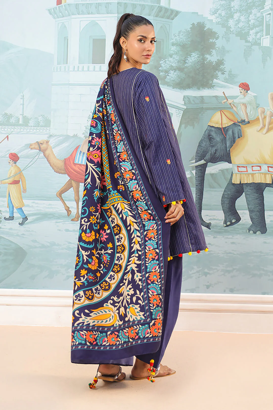 Embroidered Shirt Shalwar Dupatta - 0769 - Image 5