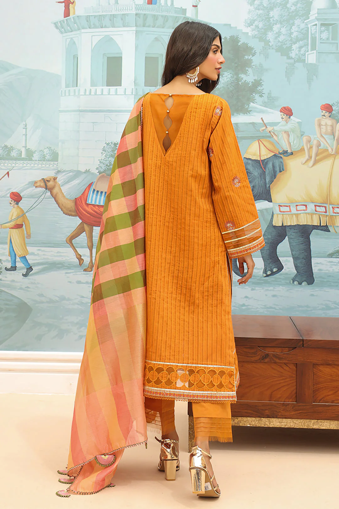 Embroidered Shirt Shalwar Dupatta - 0779 - Image 5
