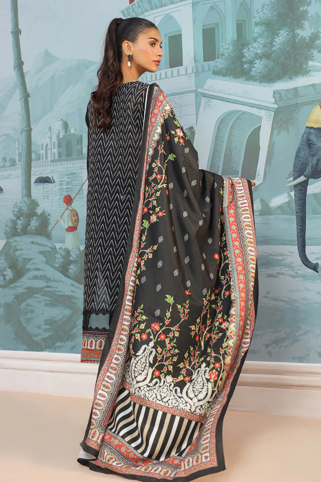 Embroidered Shirt Shalwar Dupatta - 0835 - Image 5